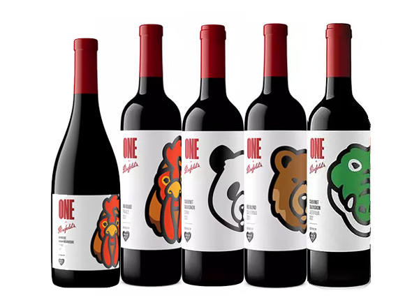 石家庄回收奔富红酒奔富一号1号Penfolds ONE潮流联名Human Made中国熊猫加州棕熊法国雄鸡澳洲鳄鱼